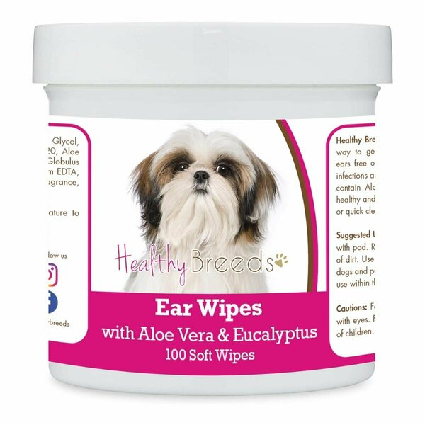 Pamperedpets Shih Tzu Ear Cleaning Wipes with Aloe & Eucalyptus for Dogs, 100PK PA3487412